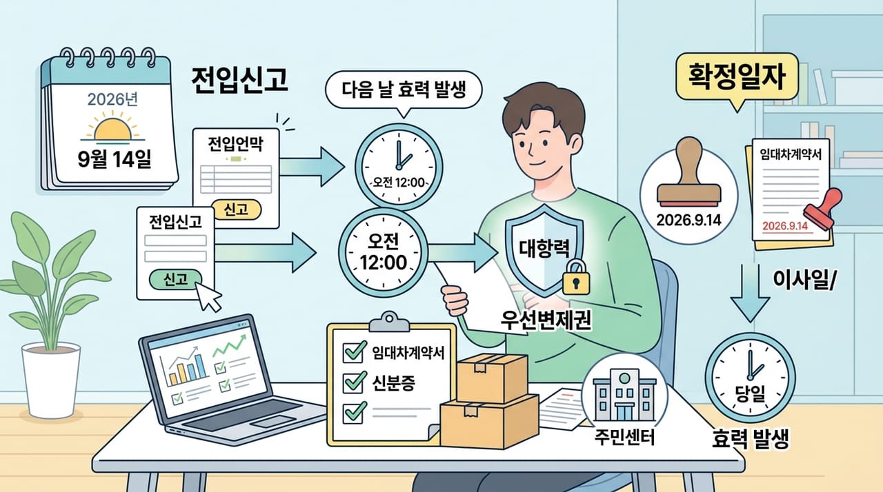 전입신고와 확정일자 순서 — 하루 차이로 갈리는 대항력